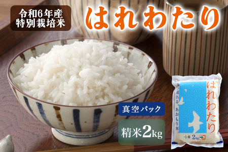 令和6年産 新米 特別栽培米《真空パック はれわたり》精米2kg｜2kg 2024年 青森県 つがる市産米 つがる 精米 白米 お米 米 こめ 特A [0761]