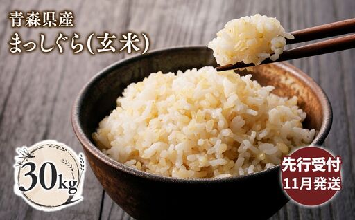 ≪令和8年産 先行予約≫11月中旬よりお届け! 青森県平川市産まっしぐら30kg(玄米)【青森県 平川市】［hi-0062-016-11］