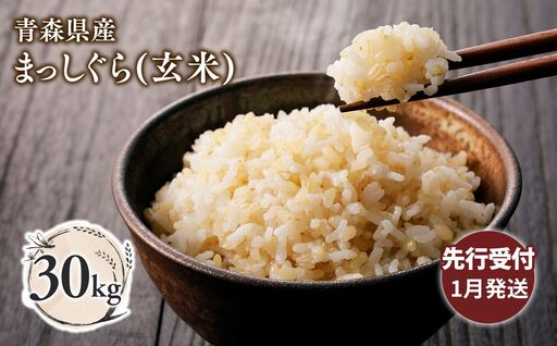 ≪令和8年産 先行予約≫1月中旬よりお届け! 青森県平川市産まっしぐら30kg(玄米)【青森県 平川市】［hi-0062-016-1］