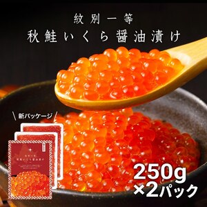 25-77 紋別一等～いくら醤油漬け500g（250g×2パック）