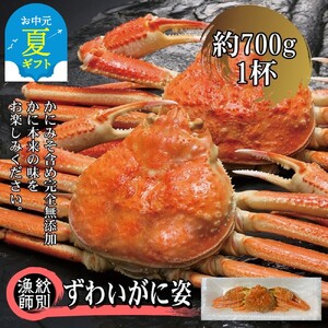 [お中元]ずわいがに姿 1尾約700g |無添加 かに ずわいがに 高品質