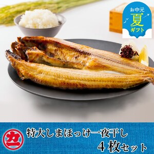 [お中元]脂の乗った特大しまほっけの一夜干し4枚セット