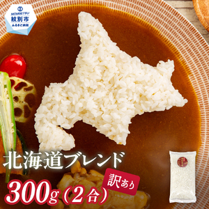1-4 [年内発送12月15日入金まで]訳あり 北海道ブレンド米 2合(300g) 簡易包装 お試し within2025