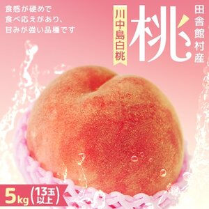 [2026年発送]田舎館村産 桃(川中島白桃)5kg[配送不可地域:離島]