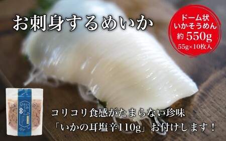 [道水]お刺身いかそうめん (いか耳塩辛110g付き)_HD108-021