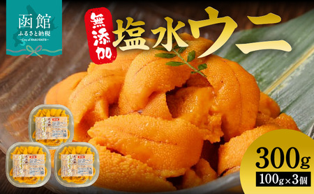 無添加 塩水ウニ パック ミョウバン不使用 内容量 300g 獲れたて 新鮮 ウニ 塩水 パック詰め 磯の風味 堪能 うに丼 軍艦巻き 海の幸 海鮮 海産物 お取り寄せ 北海道 函館市 送料無料_HD069-033