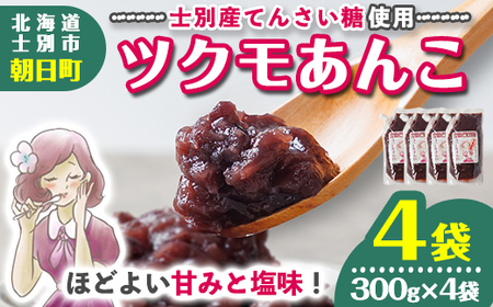 ツクモあんこ (300g×4袋) あんこ 餡子 小豆 パウチ 和菓子 お菓子 お汁粉 スイーツ 常温 [珈琲淹リファインド朝日店]