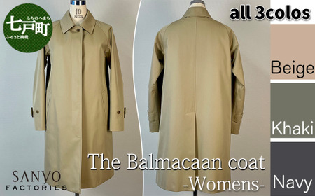 ステンカラーコート『The Balmacaan-Womens』 女性用[ベージュ・カーキ・ネイビーから選択] [送料無料 青森県 七戸町 羽織 アパレル 服 洋服 上着 羽織 コート ステンカラーコート 秋 冬 春 レディース 女性 シンプル 普段着 綺麗め 通勤 スーツ ] [02402-0356]
