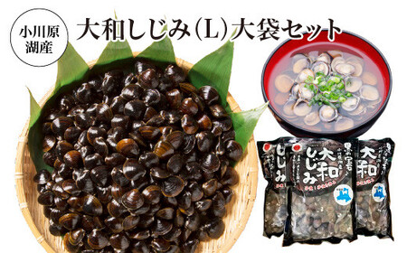小川原湖産 大和しじみ(L)大袋セット 1kg×3パック/計3kg [02408-0129]