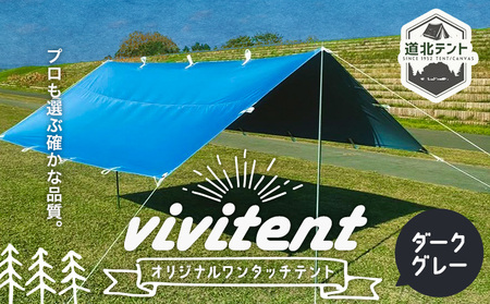 テント Vivitent オーロラ タープ ダークグレー[60日以内に出荷予定(土日祝除く)]北海道 名寄市 キャンプ 防災グッズ 避難 防水 アウトドア 折りたたみ