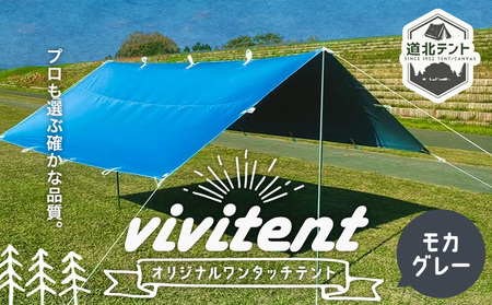 テント Vivitent オーロラ タープ モカグレー[60日以内に出荷予定(土日祝除く)]北海道 名寄市 キャンプ 防災グッズ 避難 防水 アウトドア 折りたたみ