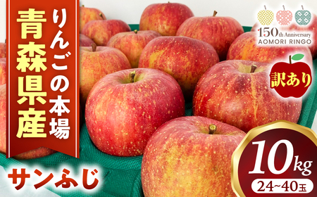 [訳あり] 大容量 青森県産りんご 12月発送 サンふじ 10kg りんご