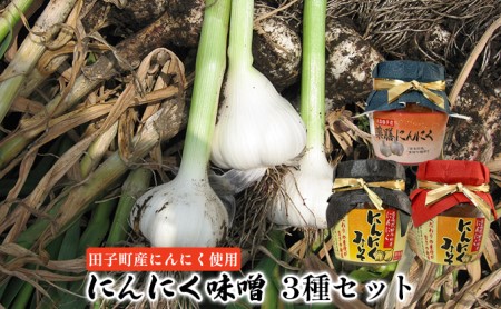 にんにく味噌3種セット[田子町産にんにく使用]