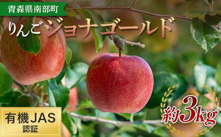 有機JAS認証 りんご ジョナゴールド 約3kg [和楽堂りんご養生農苑] F21U-323