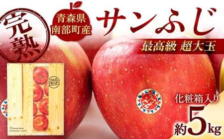 最高級(超大玉) 青森産 完熟 りんご サンふじ 約5kg 化粧箱入り [誠果園] 青森りんご リンゴ 林檎 アップル あおもり 青森 青森県 南部町 三戸 南部 澁川賞受賞 果物 くだもの フルーツ デザート 果実 食品 F21U-384