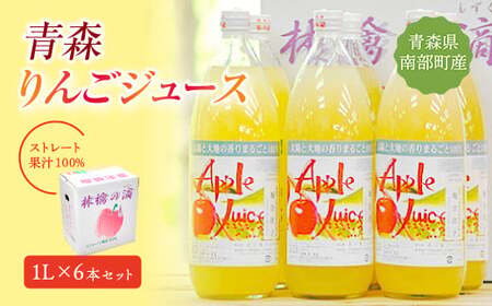 青森りんごジュース 1L×6本セット [小沢田観光果樹園] 青森県産 果汁100% ストレート ジュース 青森 県産 南部町 1000ml 1l 林檎 リンゴ 林檎 アップル ジュース 果物 くだもの フルーツ りんごジュース りんご 果汁飲料 飲料 F2U-041