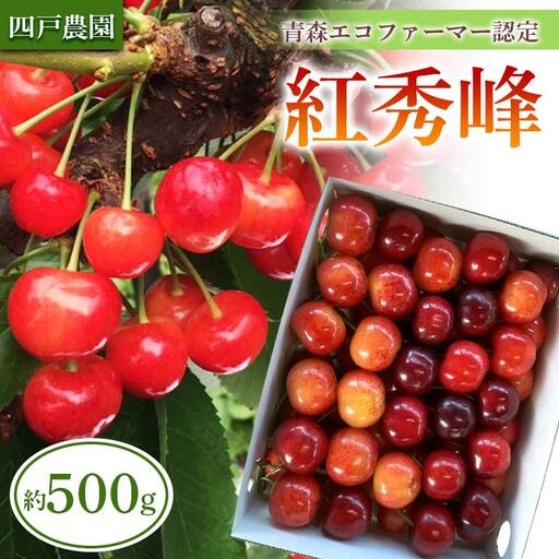 [農家直送] さくらんぼ 「紅秀峰」 バラ詰め 約500g [四戸農園] F21U-310