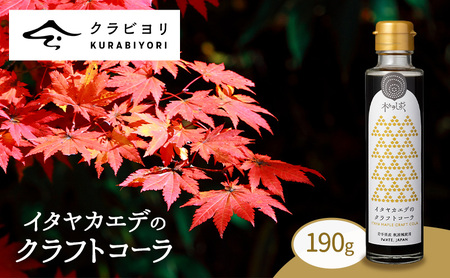 イタヤカエデのクラフトコーラ190g イタヤカエデ スッキリ メープルシロップ風 8種のスパイス ブレンド 炭酸水 牛乳 豆乳割り