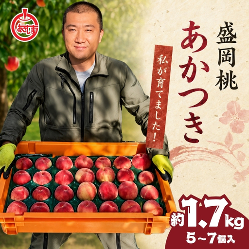 [先行予約] 桃あかつき約1.7kg(5~7個)[8月上旬〜順次発送][asashima001]