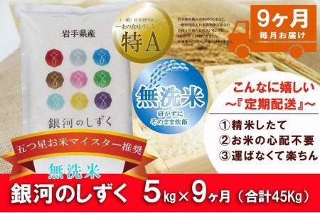【9か月定期便】盛岡市産銀河のしずく【無洗米】5kg×9か月 | 岩手県盛岡市 | ふるさと納税サイト「ふるなび」
