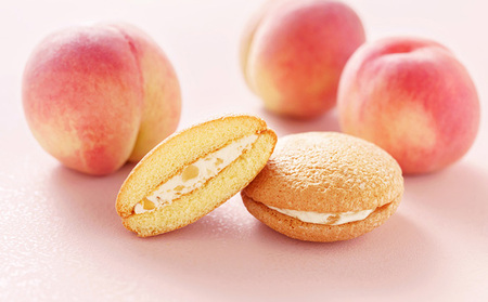 [季節限定]盛岡白桃ブッセ 6個セット お菓子 焼き菓子 洋菓子 おやつ ティータイム 軽い食感 白桃果肉サンド 桃味 ピーチ味