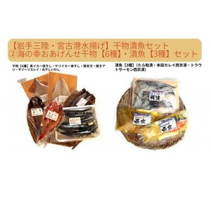 [岩手三陸・宮古港水揚げ]干物漬魚セット(2) 海の幸をおあげんせ干物[6種]・漬魚[3種][配送不可地域:離島]