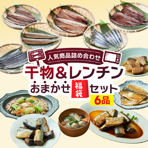 干物 & レンチン おまかせ 福袋セット 小分け パック 海鮮 惣菜 おかず お手軽 おつまみ 岩手県 大船渡市