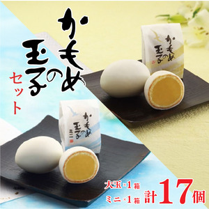 かもめの玉子 レギュラーサイズ＆ミニサイズセット ( レギュラー9個入×1箱 / ミニ8個入×1箱 )