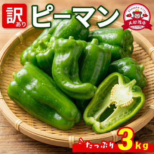 訳ありピーマン3kg [7-9月発送]