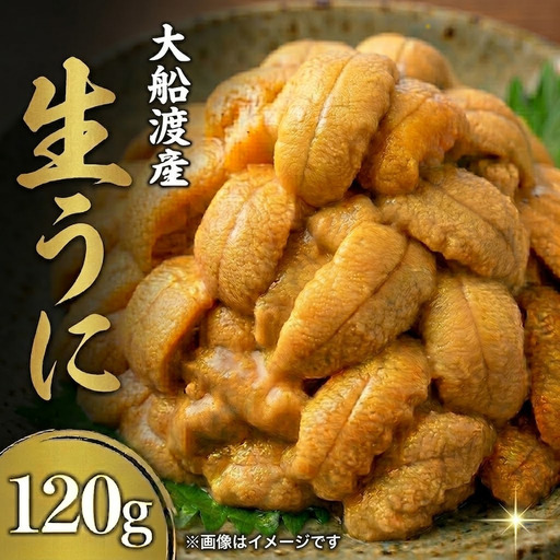 [期間限定]生うに 120g 大船渡産 ミョウバン不使用 冷蔵