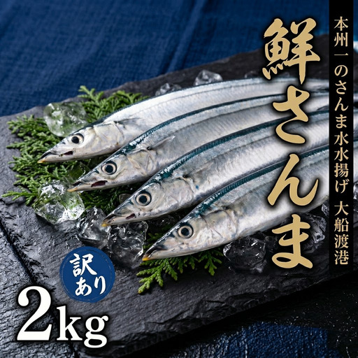 訳あり さんま 2kg 傷あり サイズ不揃い サンマ 秋刀魚 海鮮 魚 焼き魚 新鮮 鮮魚 秋 生さんま 産地直送 国産 三陸 大船渡