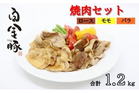 白金豚(プラチナポーク)焼肉セット(1.2kg) [514]