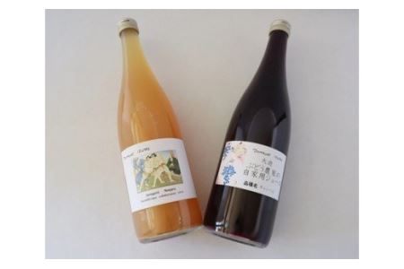 ぶどう農家の果汁100％ストレートジュース！ぶどうジュース・コラボジュース　2本（720ml）セット 【556】