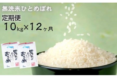 ふるさと納税】【全12回定期便】ヒノヒカリ 無洗米 10kg（5kg×2袋