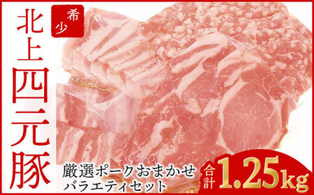 四元豚 焼肉カット肉 合計 約 1.25kg ロース バラ 肩ロース モモ ひき肉 GIFTON 冷凍 豚肉 ブランド豚 お歳暮 ギフト お祝い 岩手県 北上市 ごえん 株式会社