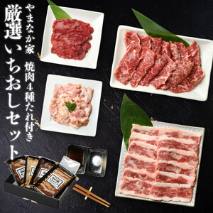 やまなか家 厳選いちおしセット(G-012) [ 冷凍 / 焼き肉用 ]カルビ 牛たん ハラミ 豚ホルモン 岩手県 北上市 E0142 (KYフーズ)牛肉 BBQ 焼肉セット 牛肉 BBQ 焼肉 