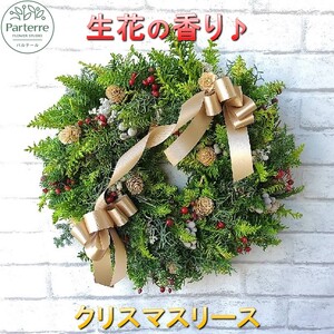 冬支度が楽しくなる♪ クリスマスリース(予約受付 12月17日までの申し込みで12月23日までにお届け致します。) 岩手県 北上市 E0103 ( パルテール ) 花 観賞用 アレンジ プレゼント ギフト 誕生日 お祝い クリスマス 卒業 入学 バレンタインデー ホワイトデー 贈答 母の日 父の日 敬老の日 感謝 退院 快気祝い プロポーズ ご褒美 生花 季節の花 赤 白 黄色 ピンク オレンジ 青 紫 寄せ植え 鉢植え ガーデニング 庭 玄関 リビング 部屋 客間 オフィス 開店祝い 周年 退職 就職祝い 還暦 成人 記念日 