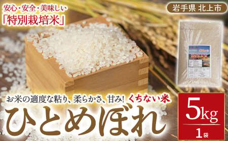 予約受付[ 令和7年産 新米 11月発送開始予定 ]特別栽培米 ひとめぼれ 白米 5kg お米 岩手 東北 産地直送 産直 あぐり夢 国産 ひとめぼれ 米 お米 ご飯 こめ 産直 2025年 R7年 くちない米 岩手県 北上市