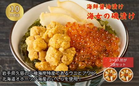[ 10月発送分 ]「海女の磯漬け 250g×2箱セット」海鮮 醤油漬け 海の幸 丼の具 うに あわび めかぶ いくら ミックス ギフト 個包装 詰め合わせ 時短 おかず ごはん お茶漬け 冷凍 長期保存 人気 ランキング おいしい おつまみ