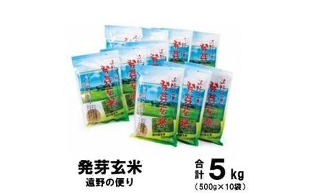 発芽玄米 ひとめぼれ 遠野の便り 500g×10袋 合計 5kg セット 道の奥ファーム 岩手県 遠野市 国産 玄米 お米 おこめ 米 ご飯 送料無料