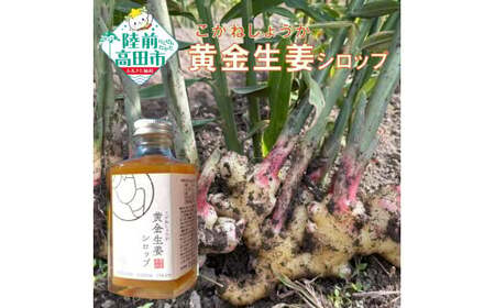 [黄金生姜使用] 黄金生姜シロップ 200ml×1本 [ 数量限定 ショウガ シロップ 調味料 濃厚 おためし 陸前高田市産 Farm Koganeyama ]
