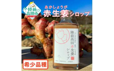 先行予約 [希少品種 赤生姜使用] 赤生姜シロップ 200ml×1本 [ ショウガ シロップ 調味料 濃厚 おためし 陸前高田市産 ] 2025年12月から発送予定