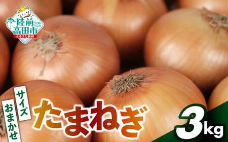 農家直送 たまねぎ 約3kg サイズはS〜2L大小混合