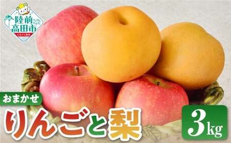 [先行予約] 旬のりんご&梨 ミックスセット 3kg 品種おまかせ 熊谷農園 フルーツ 詰め合わせ