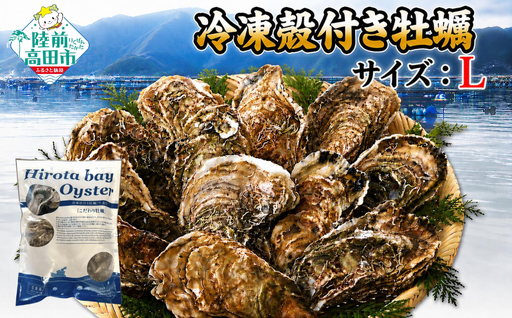 三陸産冷凍殻付き牡蠣 1kg(サイズ:L) 生食用 牡蠣