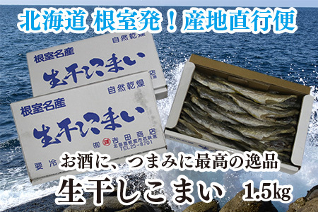 【北海道根室産】生干しこまい500g×3箱(計1.5kg) A-35020