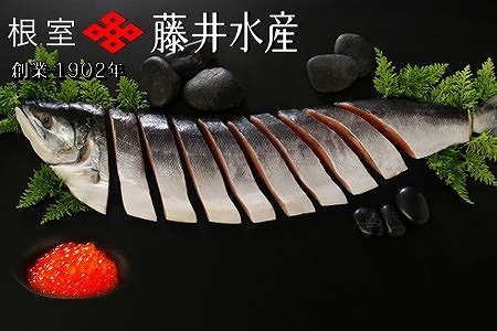 [北海道根室産]時しらず鮭600g×1P・いくら醤油漬け70g×2P