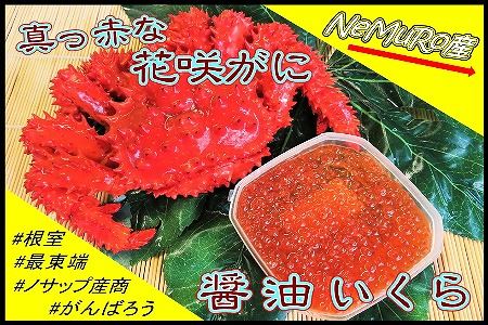 [北海道根室産]花咲がに、醤油イクラセット