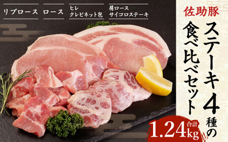 【佐助豚】ステーキ4種の食べ比べセット