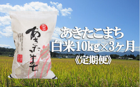 [2024年11月発送開始] 令和6年産 新米 あきたこまち 精米 10kg 3ヶ月 定期便 / 白米 産地直送 岩手県産 [かきのうえ]